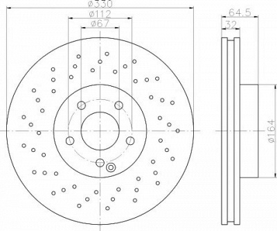 HELLA PAGID 8dd355109471 -  Тормозной диск